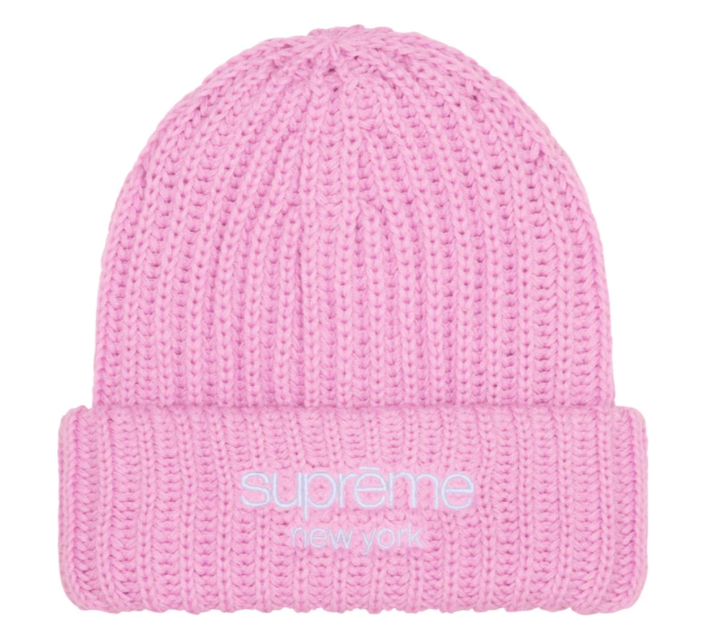 Supreme Crochet Logo Beanie / Pink 完売品 SUPREME CHUNKY KNIT CLASSIC LOGO 'PINK' BEANIE – PAIRFECT