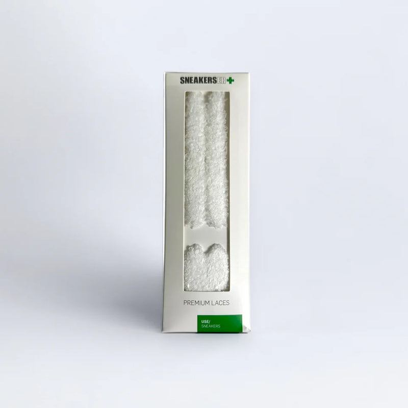 SNEAKERSER : TERRY FLUFFY SNEAKER LACES 120CM - WHITE