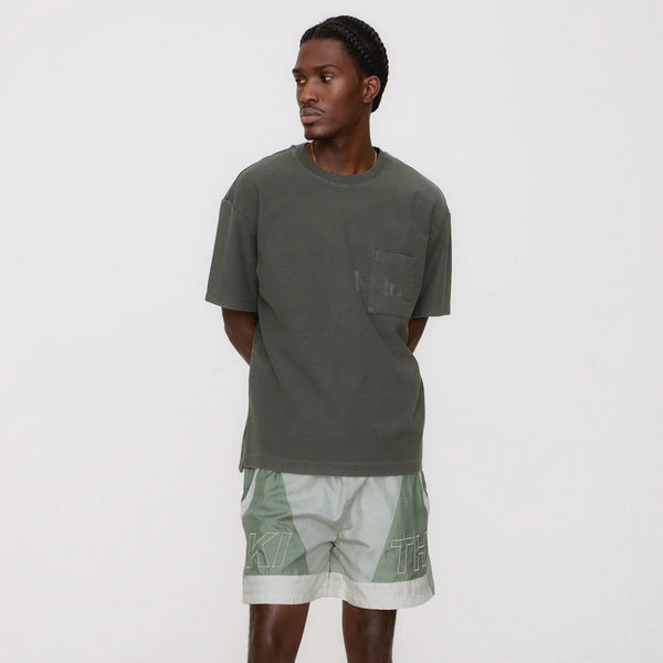 KITH QUINN S/S POCKET T-SHIRT 'MACHINE GREEN'