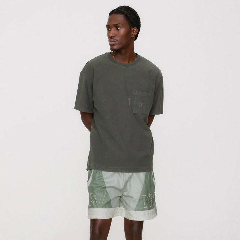 KITH QUINN S/S POCKET T-SHIRT 'MACHINE GREEN'