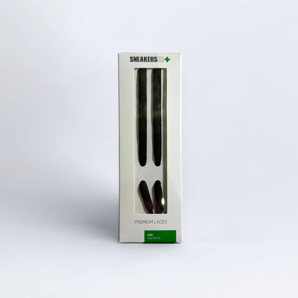 SNEAKERSER : OVAL DESIGNER SNEAKER LACES 120CM - BLACK