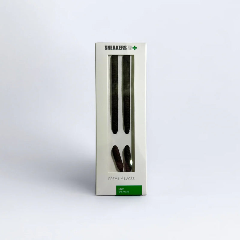 SNEAKERSER : OVAL DESIGNER SNEAKER LACES 120CM - BLACK