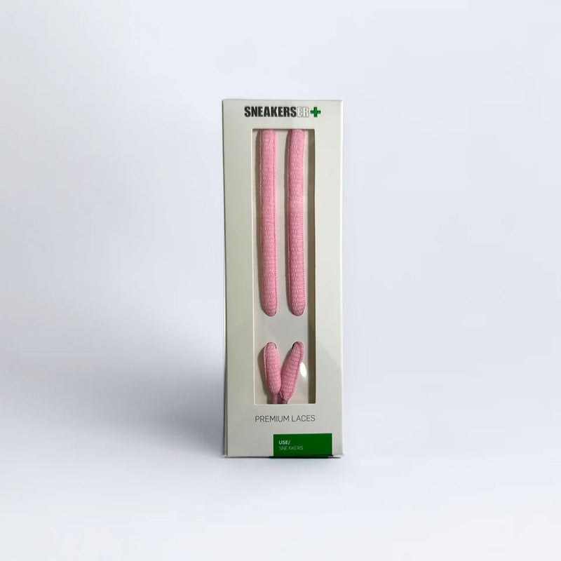SNEAKERSER : OVAL DESIGNER SNEAKER LACES 120CM - BABY PINK
