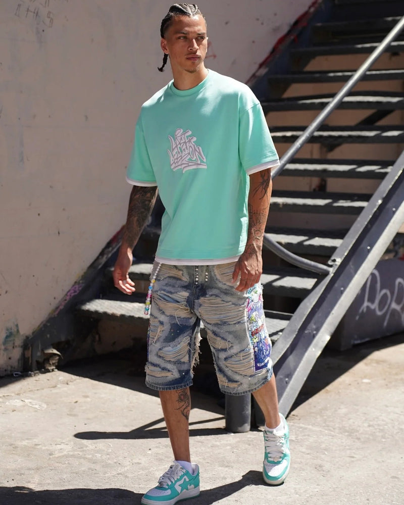 LAST LESSON 'HANDSTYLE' 3 LAYER T-SHIRT