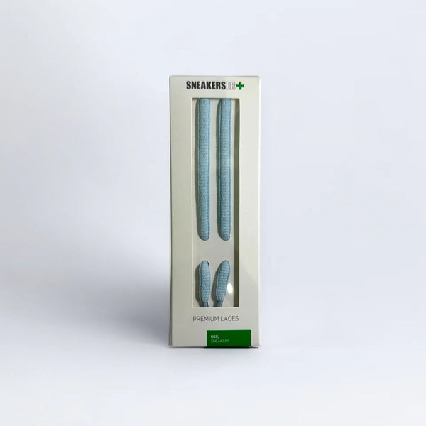 SNEAKERSER : OVAL DESIGNER SNEAKER LACES 120CM - BABY BLUE