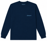 PAIRFECT SCRIPT 'DEEP NAVY' L/S POCKET T-SHIRT