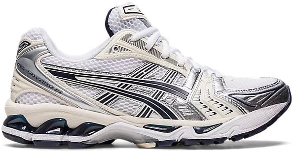 White and black athletic shoe on a white background