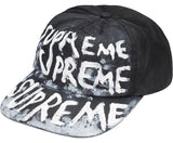 SUPREME PAINTED 5 PANEL 'BLACK' CAP