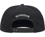SUPREME PAINTED 5 PANEL 'BLACK' CAP