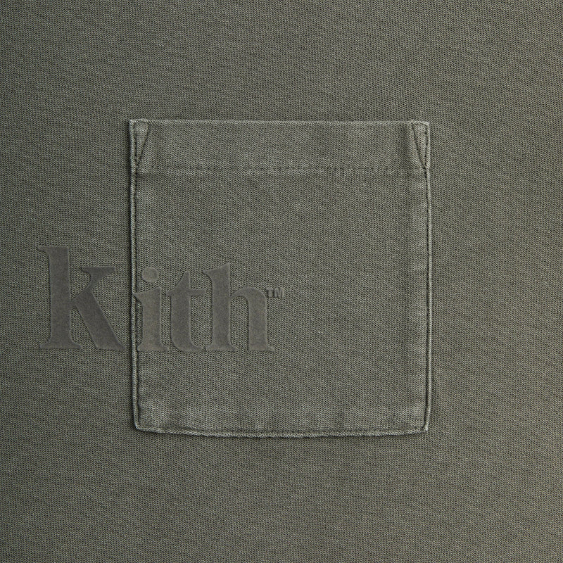 KITH QUINN S/S POCKET T-SHIRT 'MACHINE GREEN'