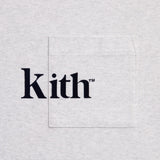 KITH QUINN LONGSLEEVE POCKET T-SHIRT 'LIGHT HEATHER GREY'