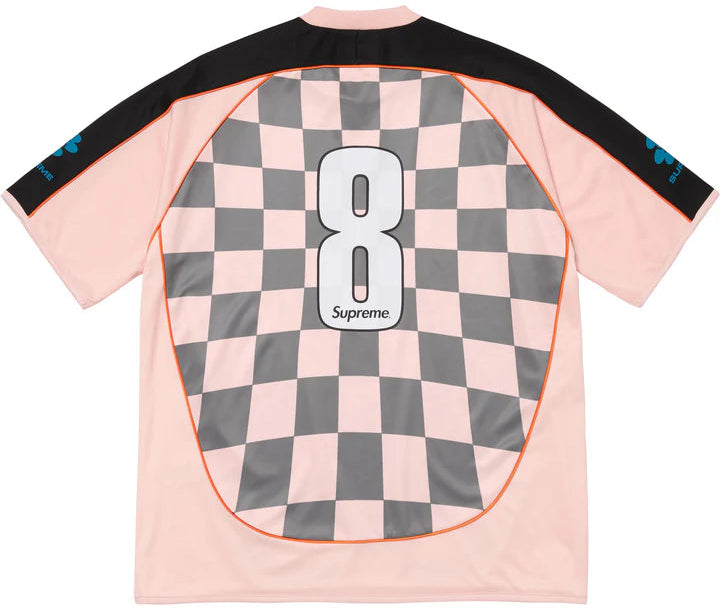 SUPREME CHECKERBOARD FOOTBALL JERSEY 'PINK' (SS26) – PAIRFECT