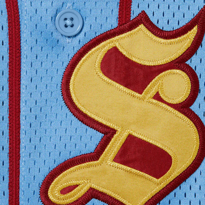 SUPREME OLD ENGLISH BASEBALL JERSEY 'LIGHT BLUE' (SS25) – PAIRFECT