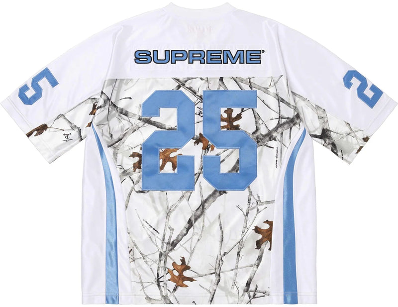 SUPREME BREAST CANCER AWARENESS 'WHITE' FOOTBALL JERSEY (FW25)