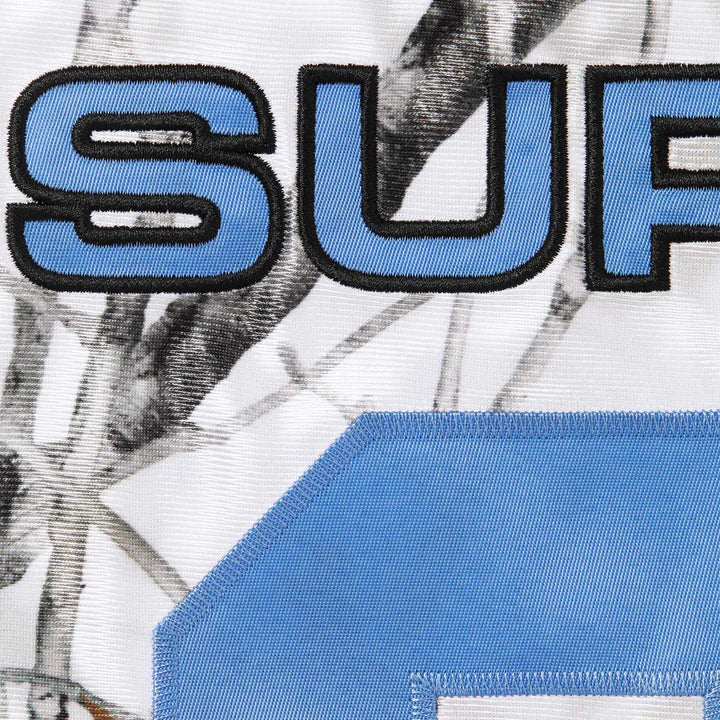 SUPREME BREAST CANCER AWARENESS 'WHITE' FOOTBALL JERSEY (FW25)