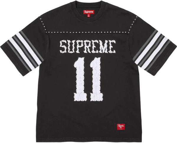 Supreme　Football　Tシャツ SUPREME STUDDED S/S FOOTBALL T-SHIRT 'BLACK' (SS26) – PAIRFECT