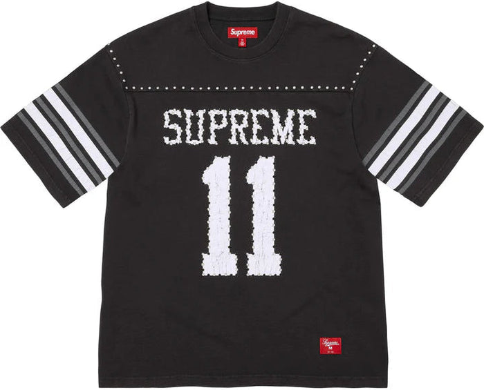 SUPREME STUDDED S/S FOOTBALL T-SHIRT 'BLACK' (SS26) – PAIRFECT