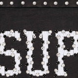 SUPREME STUDDED S/S FOOTBALL T-SHIRT 'BLACK' (SS26)