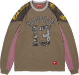 SUPREME PANELED RAGLAN L/S TOP 'DARK OLIVE' (FW26)