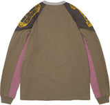 SUPREME PANELED RAGLAN L/S TOP 'DARK OLIVE' (FW26)