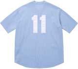 SUPREME SHOP S LOGO BASEBALL HENLEY 'LIGHT BLUE - LONDON' (SS26)