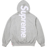 SUPREME SATIN APPLIQUE GREY HOODIE (FW25)