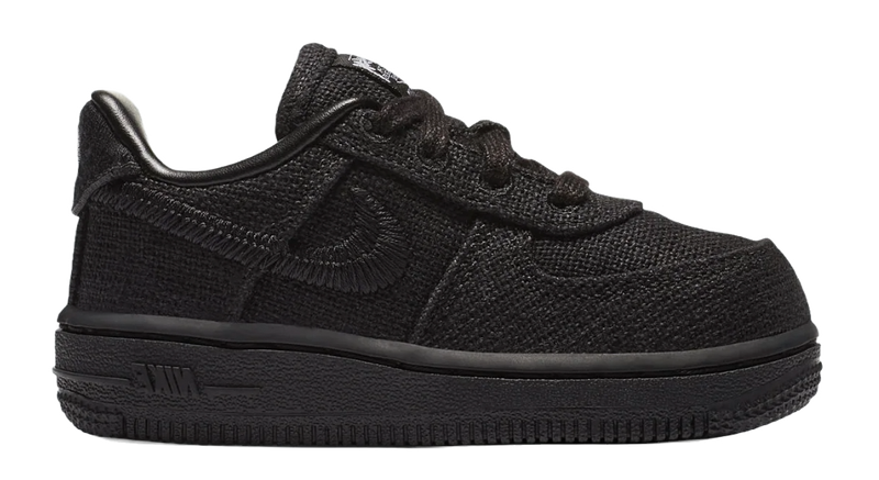 NIKE AIR FORCE 1 X STUSSY BLACK (INFANTS)