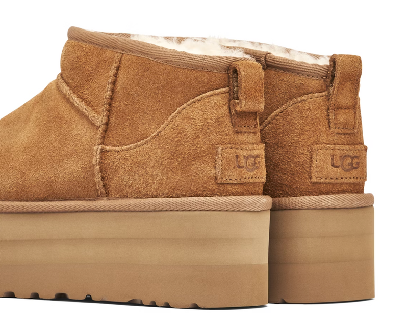 UGG PLATFORM ULTRA MINI CHESTNUT W