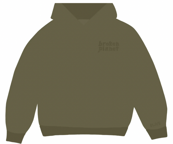 BROKEN PLANET BASICS HOODIE OLIVE