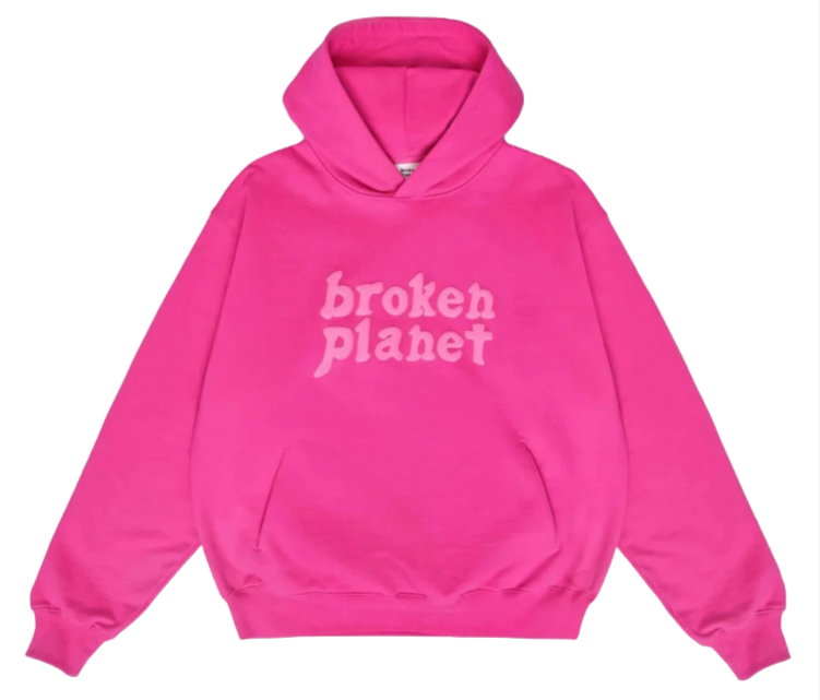 BROKEN PLANET "FUSHCIA PINK" HOODIE