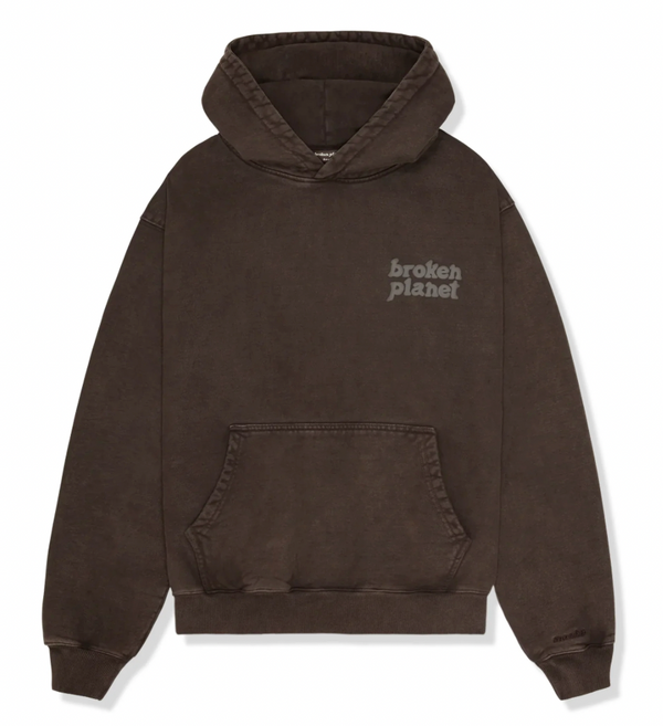 BROKEN PLANET BASICS HOODIE WASHED MOCHA