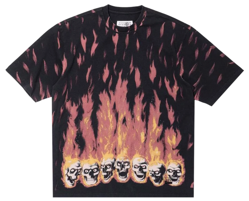 SUPREME X MM6 MAISON MARGIELA OVERSIZED BLACK SKULL TEE PAIRFECT