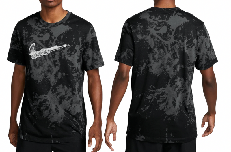 NIKE DIVISION BONE GRAPHIC T-SHIRT 'BLACK BLEACHED'