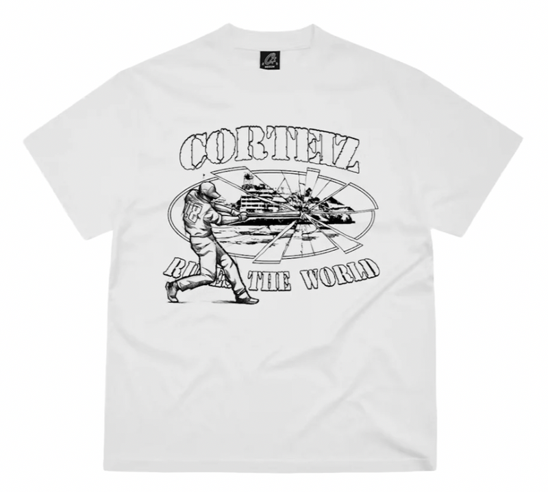 CORTEIZ "ALCATRAZ BASEBALL" WHITE T-SHIRT