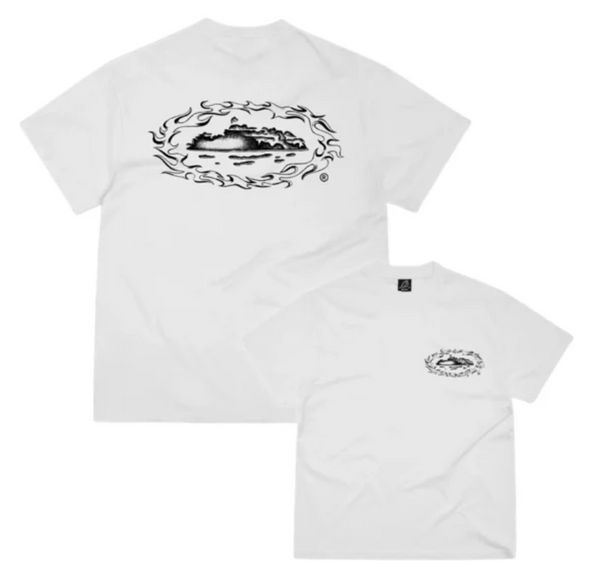 CORTEIZ "FIREY ALCATRAZ" WHITE T-SHIRT