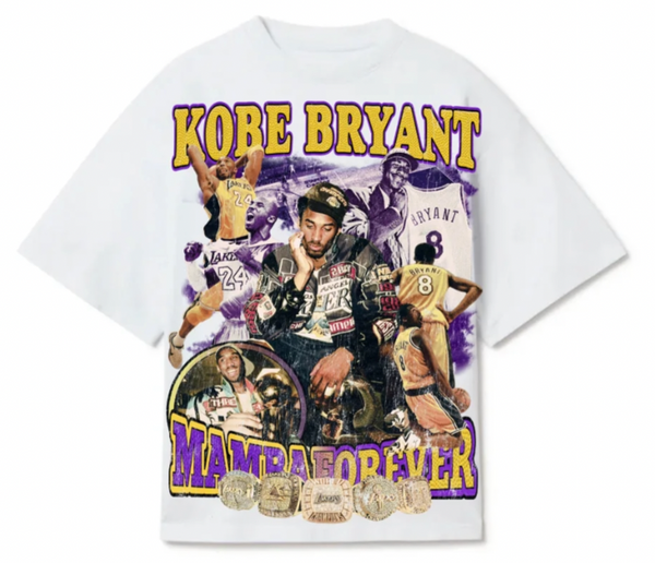 STRIP TEEZ KOBE BRYANT WHITE T-SHIRT