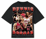 STRIP TEEZ DENNIS RODMAN BLACK T-SHIRT