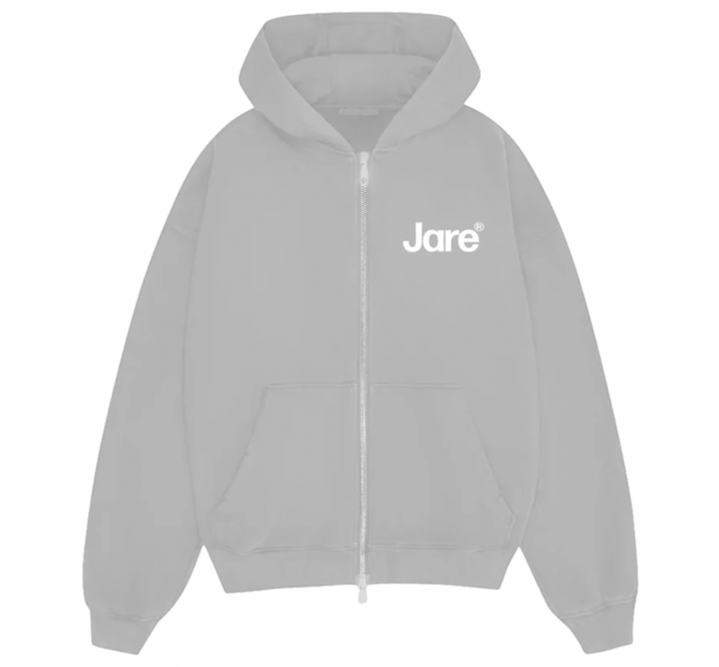 JARE CLO "HEATHER GREY" ZIP UP HOODIE