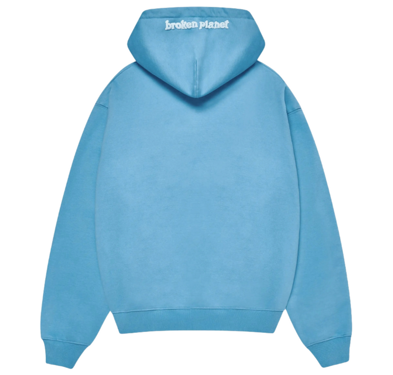 BROKEN PLANET "POWDER BLUE" ZIP UP HOODIE