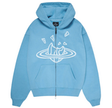 BROKEN PLANET "POWDER BLUE" ZIP UP HOODIE