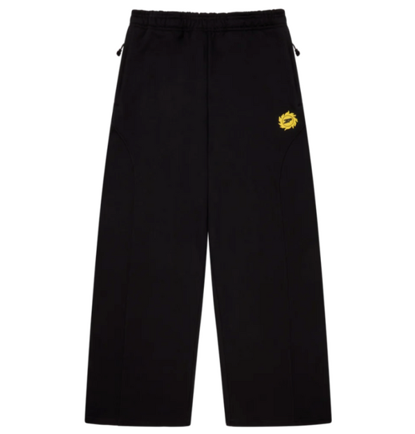 BROKEN PLANET "BLACK / YELLOW" WIDE-LEG SWEATPANT