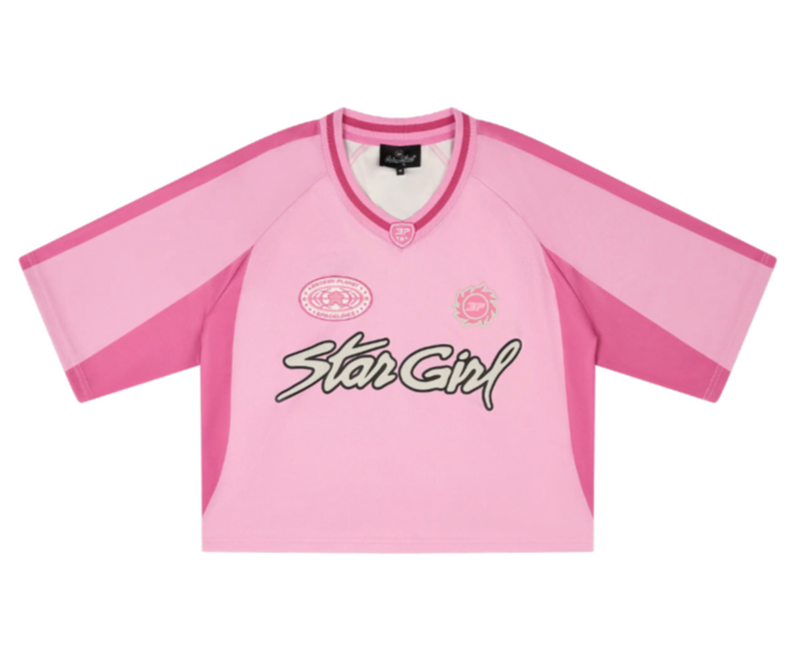 BROKEN PLANET 'STARGIRL PINK' FOOTBALL JERSEY