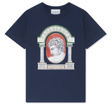 CASABLANCA 'LA MEDAILLE' NAVY JERSEY T-SHIRT