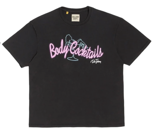 GALLERY DEPT 'BODY COCKTAILS' BLACK T-SHIRT