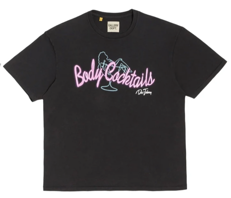 GALLERY DEPT 'BODY COCKTAILS' BLACK T-SHIRT