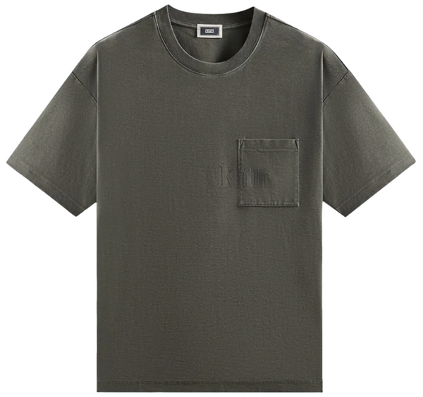 KITH QUINN S/S POCKET T-SHIRT 'MACHINE GREEN'