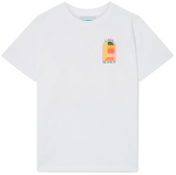 CASABLANCA 'Gradient L'Arche' WHITE JERSEY T-SHIRT