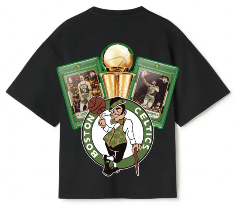 STRIP TEEZ BOSTON CELTICS BLACK NBA CHAMPIONS T-SHIRT