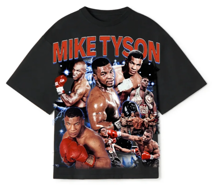 STRIP TEEZ MIKE TYSON BLACK T-SHIRT