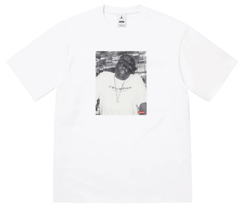 SUPREME X JORDAN BIGGIE 'WHITE' T-SHIRT